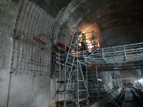 Reparación y refuerzo de túnel.